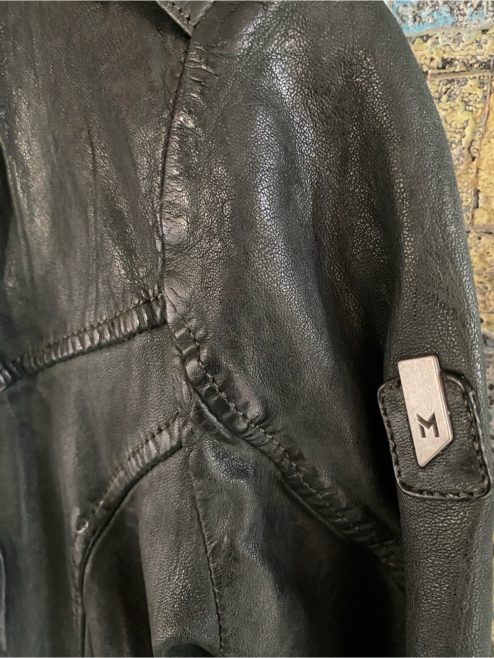 Mauritius Wild 2 RF Black Leather Moto Jacket with Zip Details - Picture 8 of 16